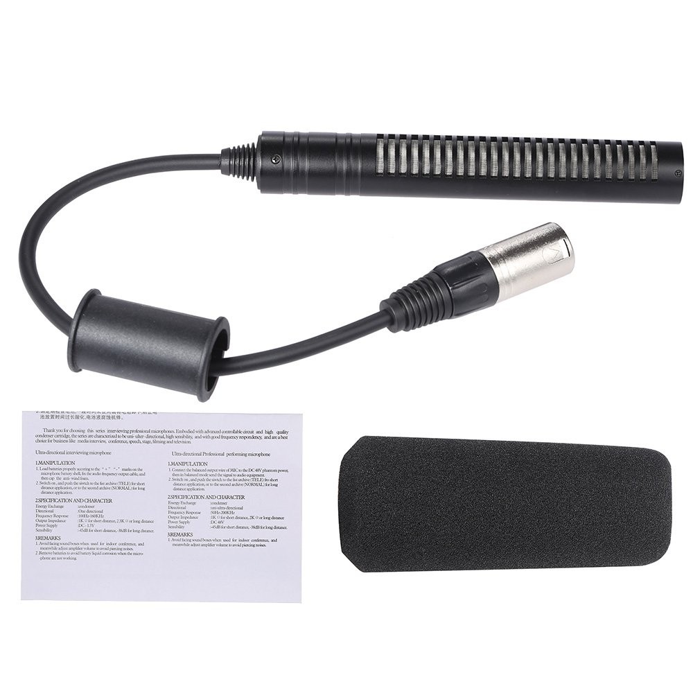 Professional Unidirectional Condenser Microphone for Interview and Recording