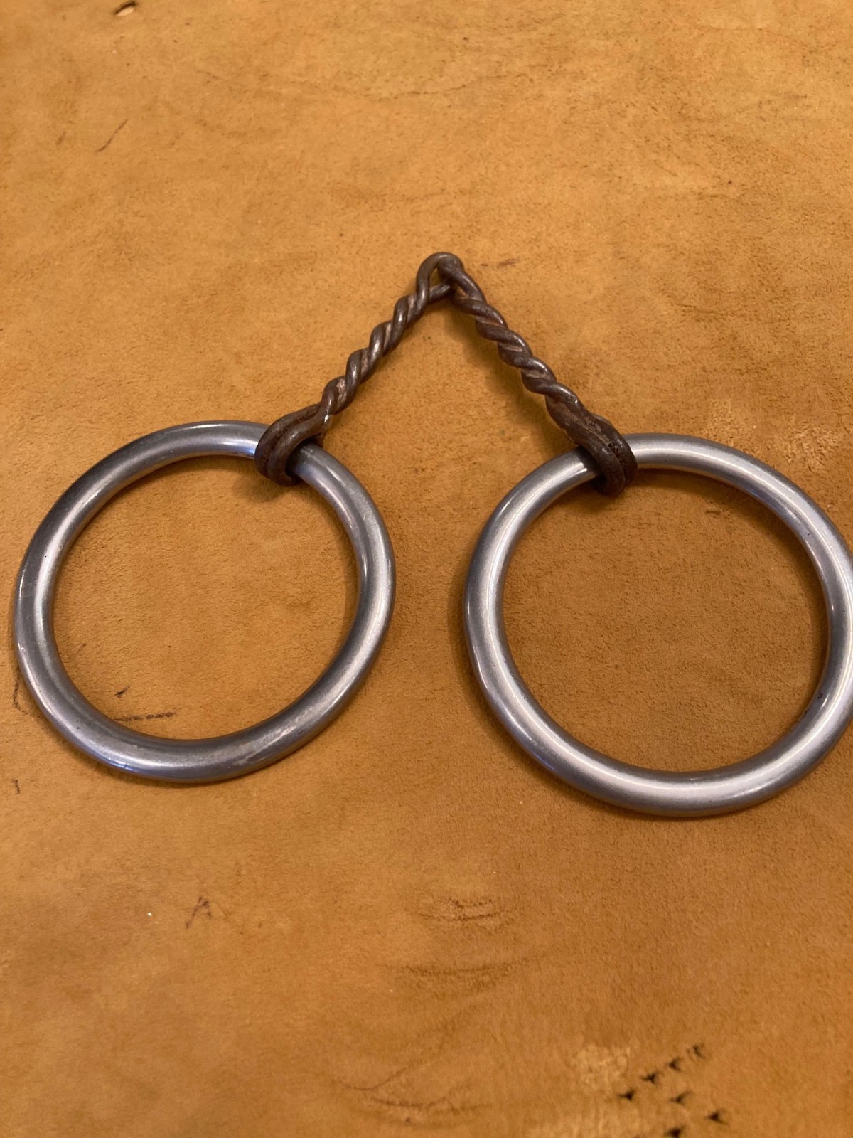 used loose ring snaffle bit twisted copper wire 5in mouth