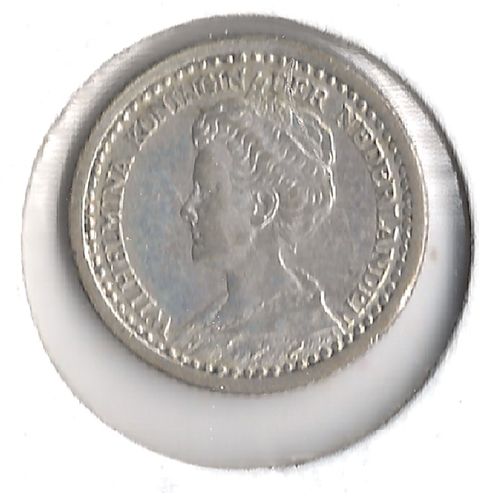 Coin Netherlands 10 Cents 1919 KM145, silver