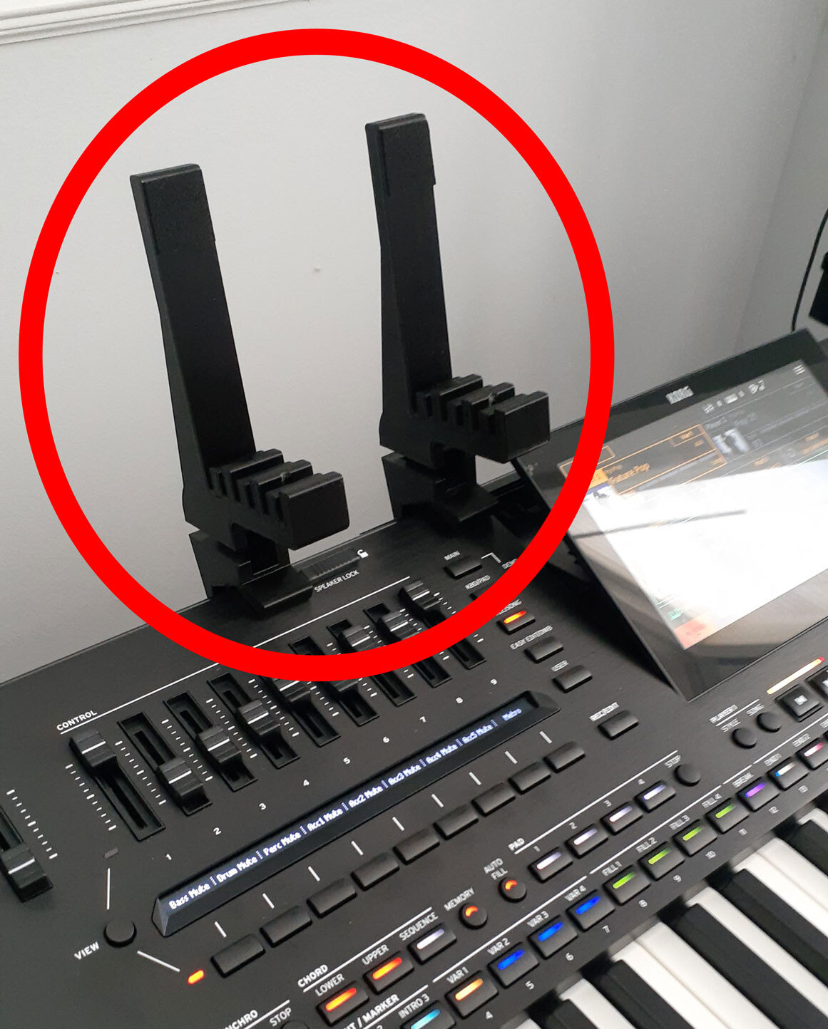 Music Stand - Tablet Holder Bracket for Korg PA5X and Korg PA4X