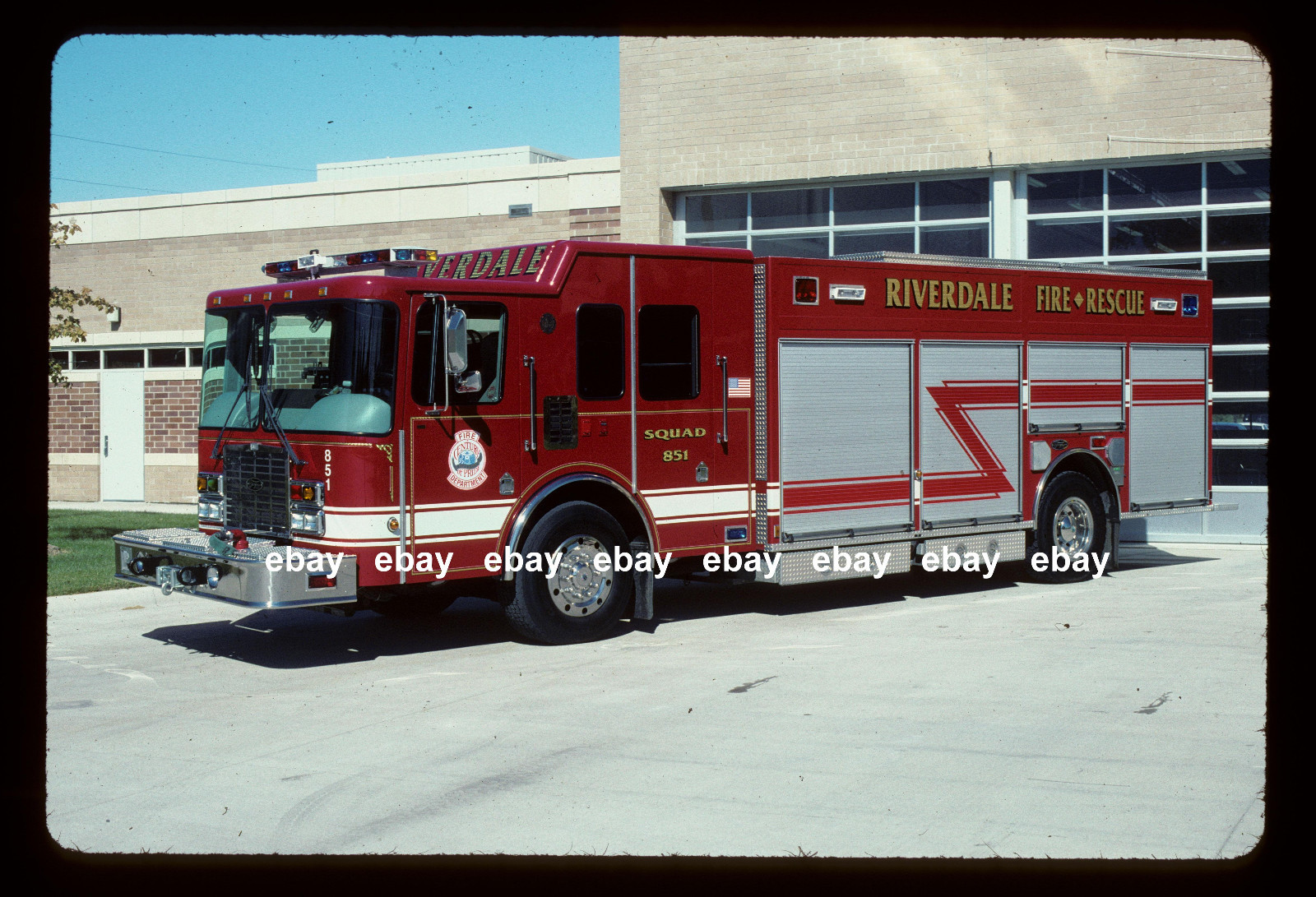 Riverdale IL SQ851 2001 HME Toyne pumper Fire Apparatus Slide