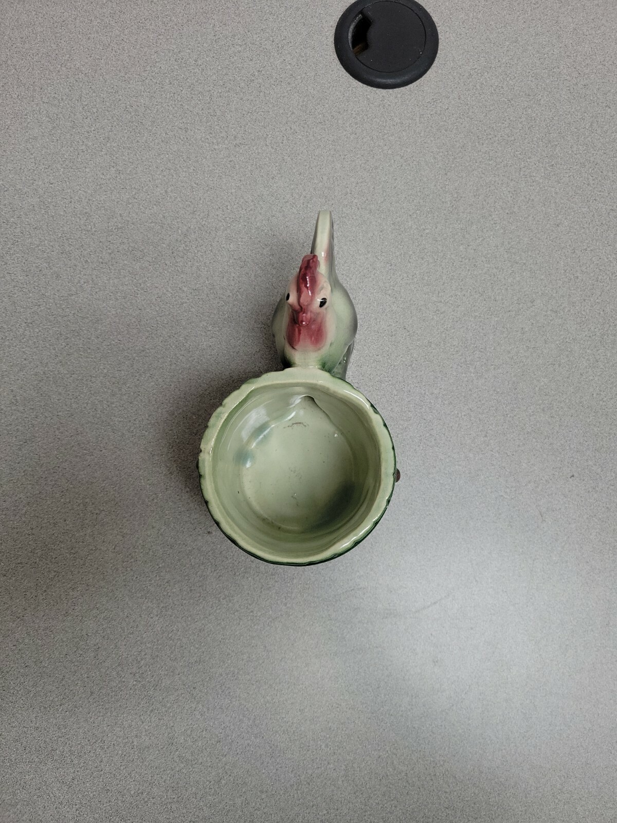 Small Ceramic Rooster with Bucket Planter