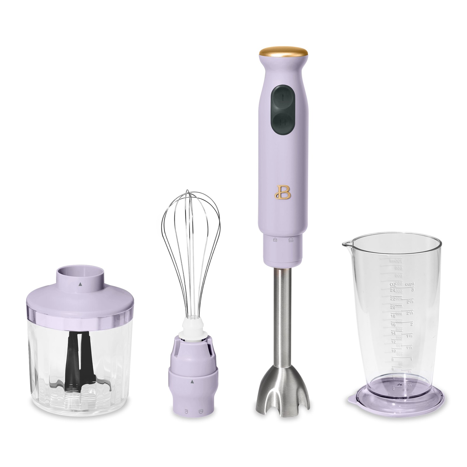 2-Speed Immersion Blender with Chopper & Measuring Cup, Lavender
