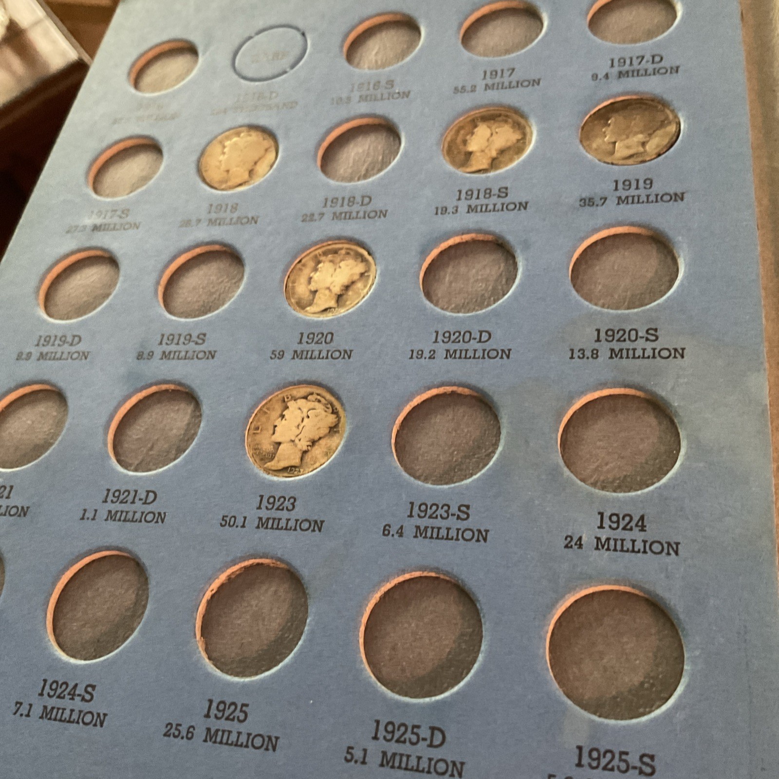 Whitman Mercury Head Dimes Collection With 29 Coins