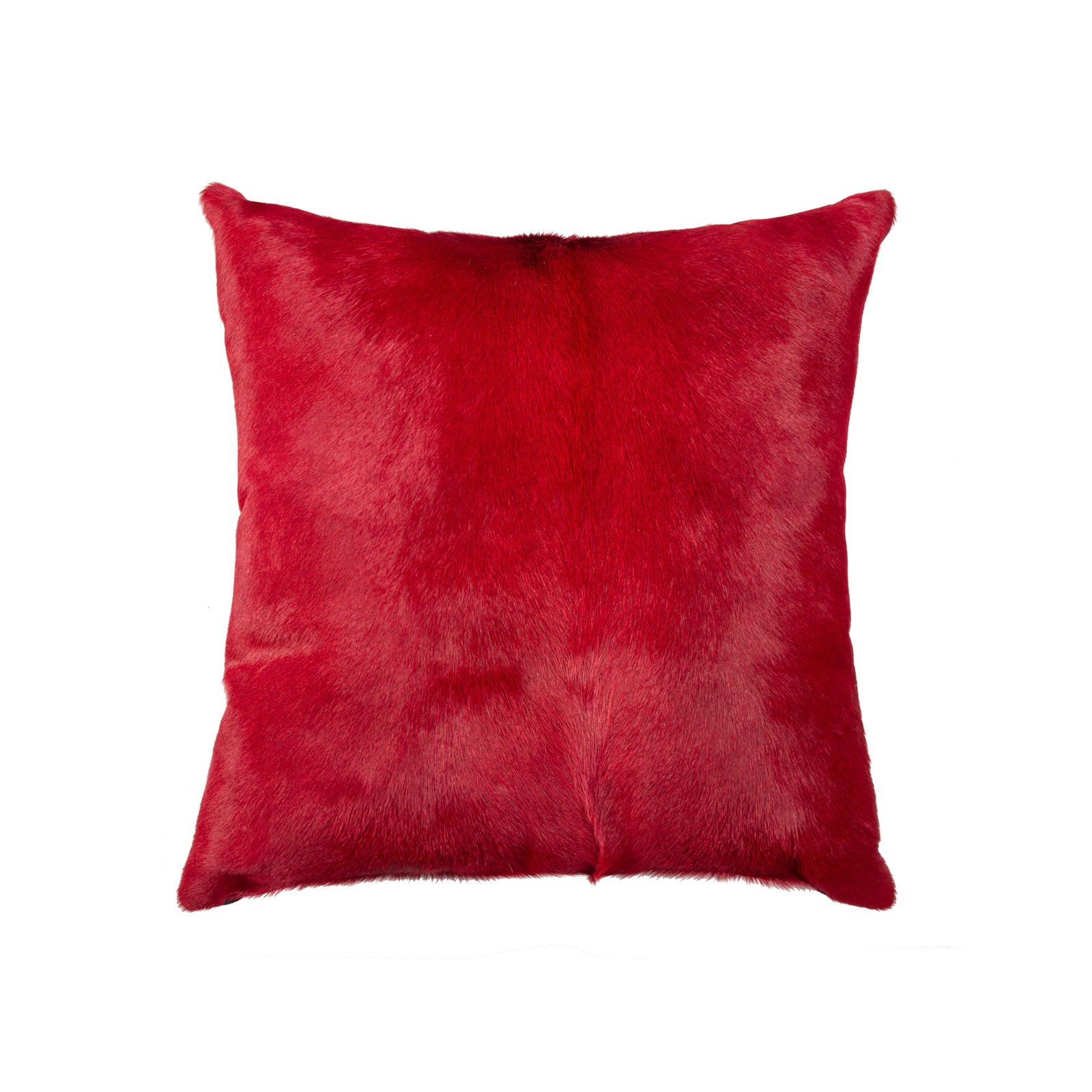 Natural Torino Geneva Cowhide Pillow | Wine | 18"x18"