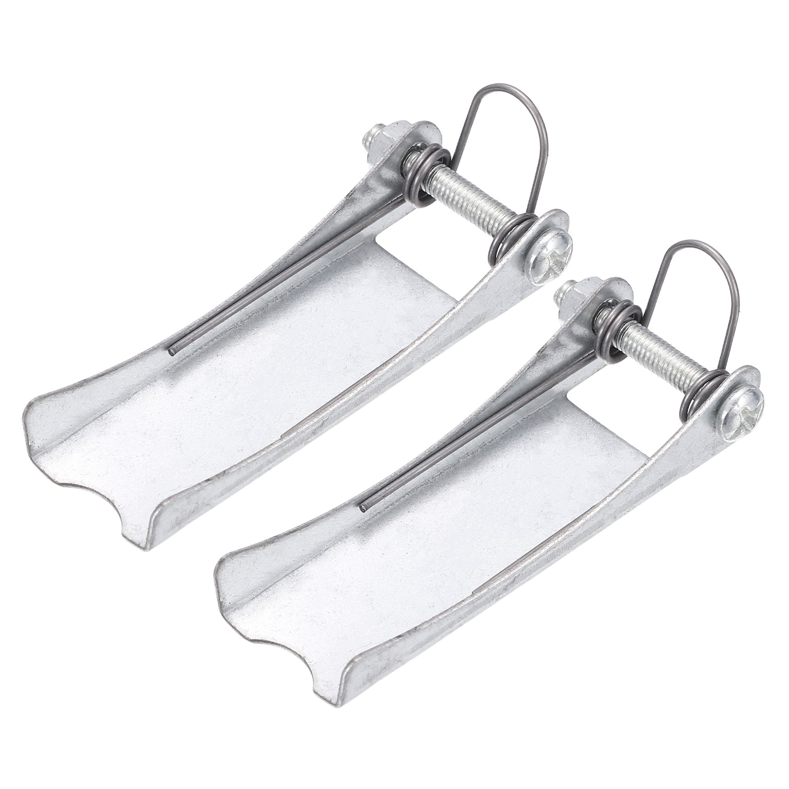 2pcs 2.5 Inch 2T Hook Safety Latch Kit Steel Towing Hitch Replacement Silver