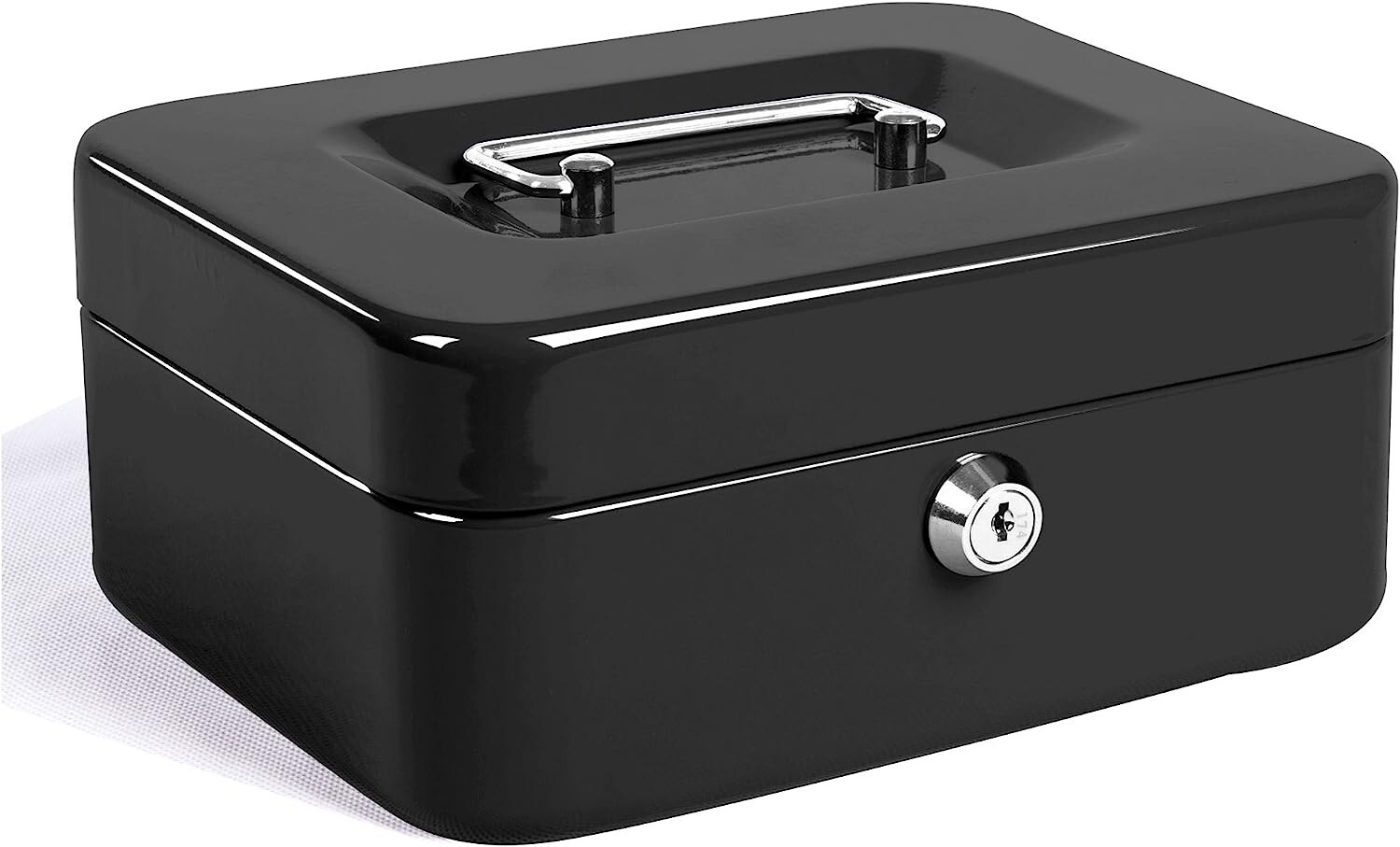 Medium Steel Cash Box Safe Chest Key Lock Money Document Cash Jewelry NEW