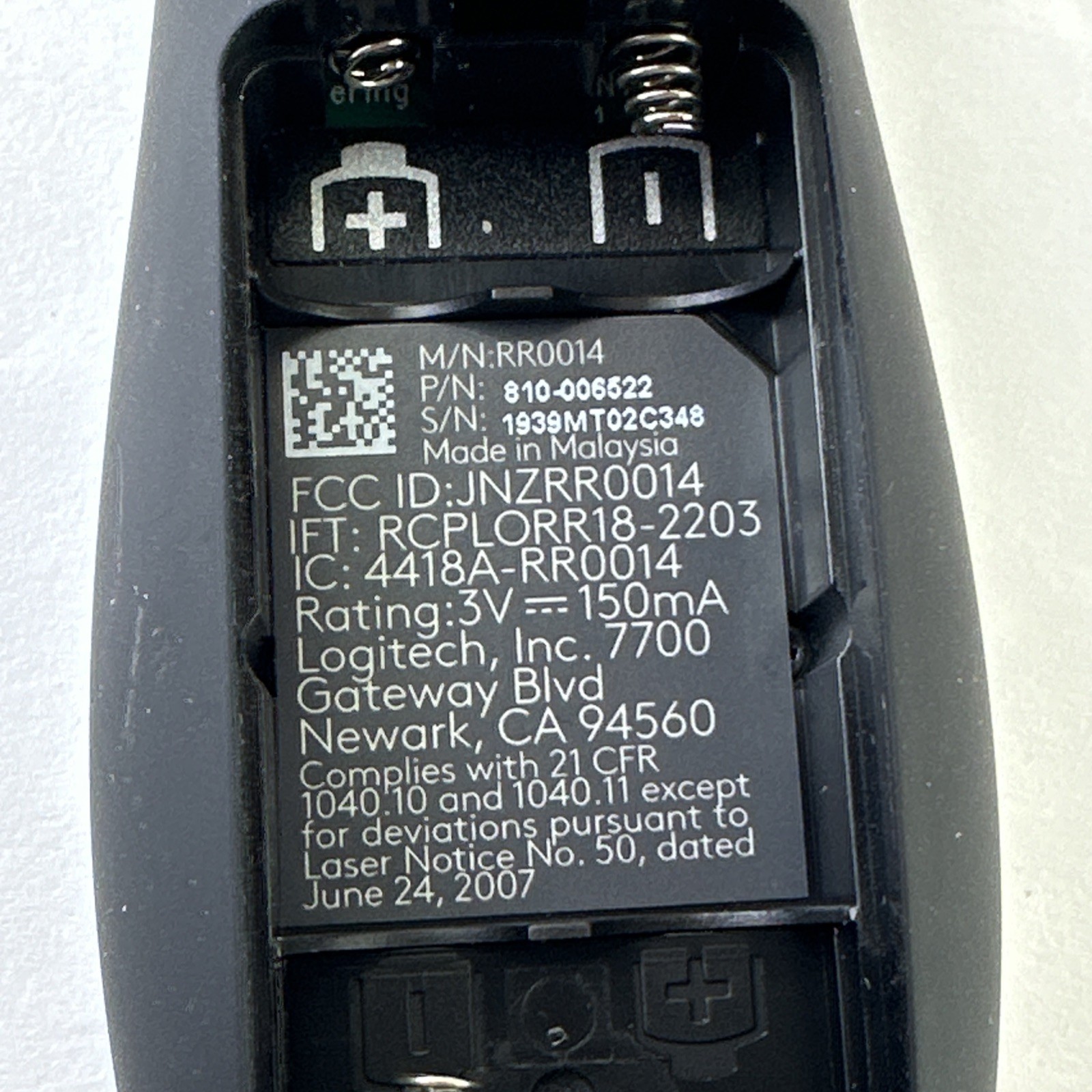 Logitech R800 Professional Presenter Remote Green Laser Pointer - TESTED