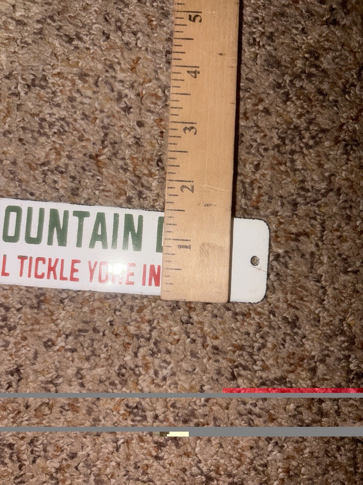 Porcelain Mountain Dew Crate Tag