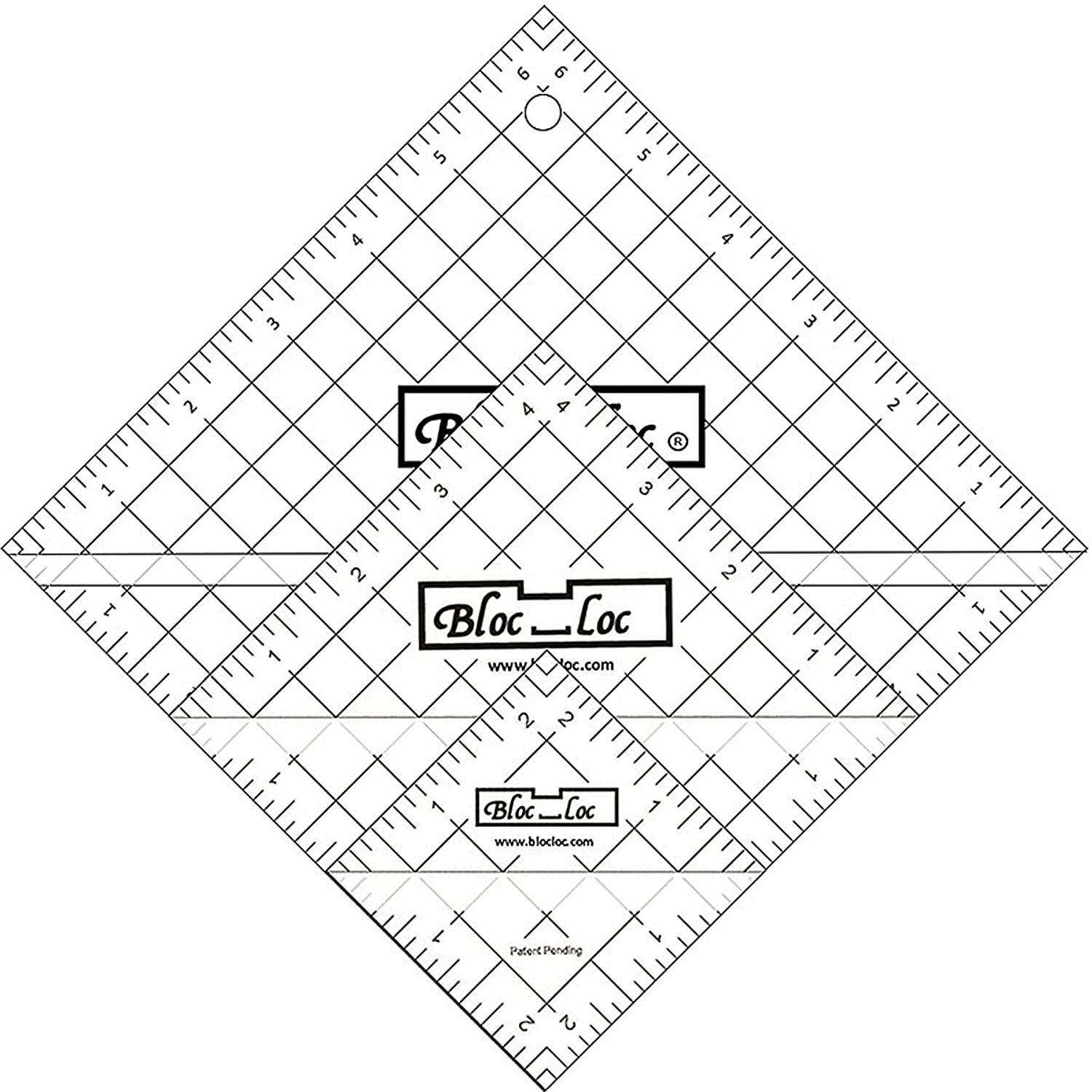 Bloc Loc Half Square Triangle Ruler Set 5.1cm - 6.4cm 1212ADS405RE435