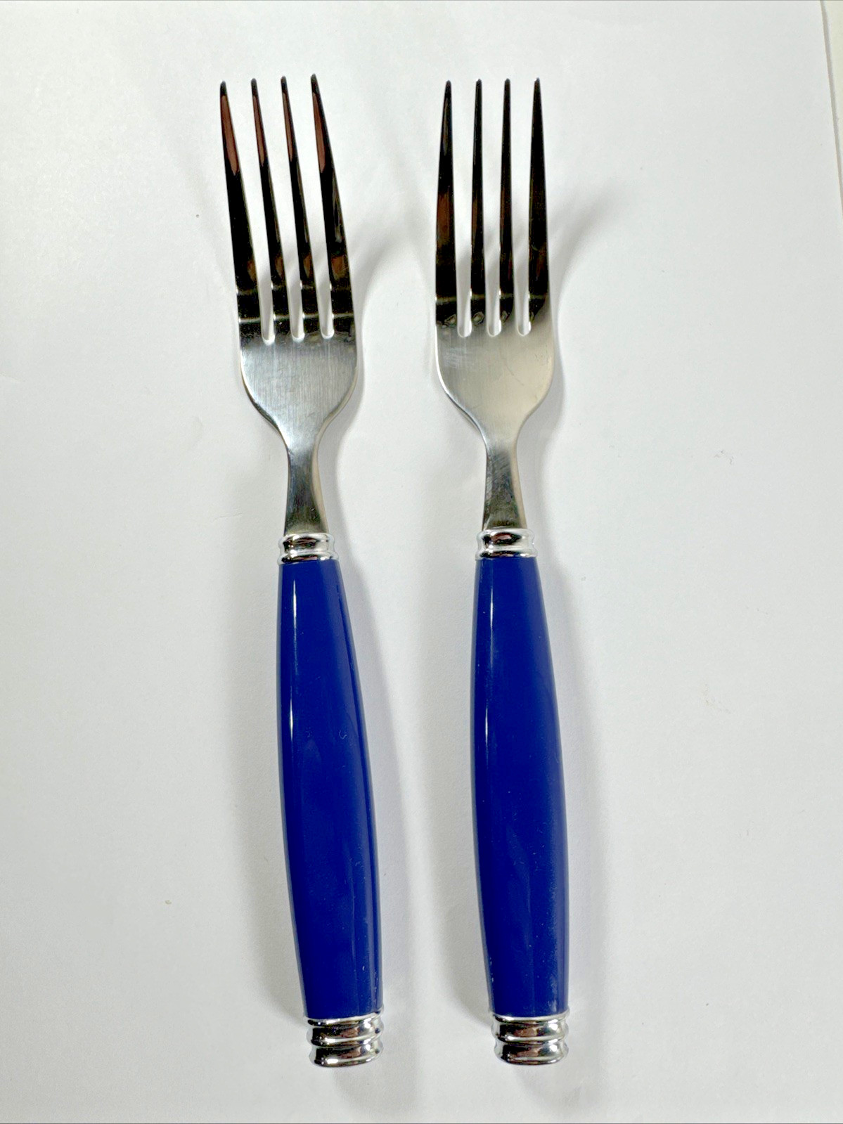 2X Pfaltzgraff Blue Stainless-Steel Flatware DINNER FORKS