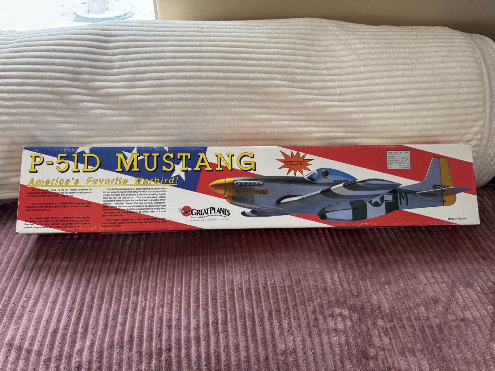 Great Planes P-51D Mustang RC 57” Vintage Kit NOS