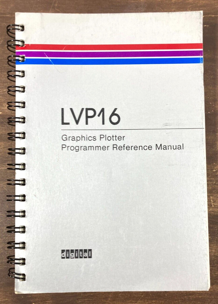 DEC LVP16 Graphics Plotter Programmer Reference Manual Digital Equipment Corp