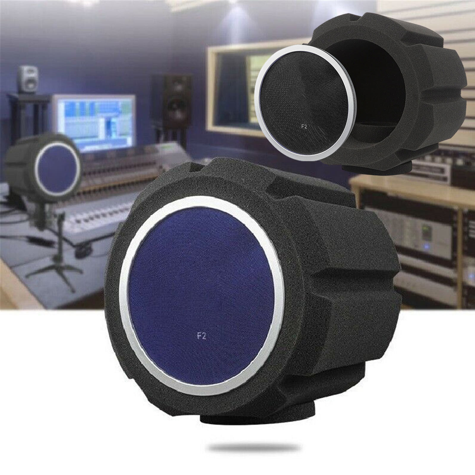 1Pc Live Studio Microphone Sponge Noise Reduction Soundproof Recording Filter