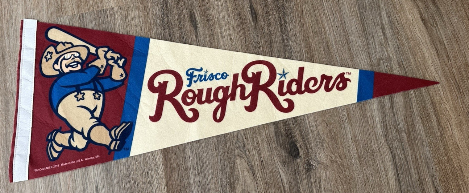 **NEW** Wincraft Frisco RoughRiders TEDDY ROOSEVELT MASCOT Pennant (11 x 29)