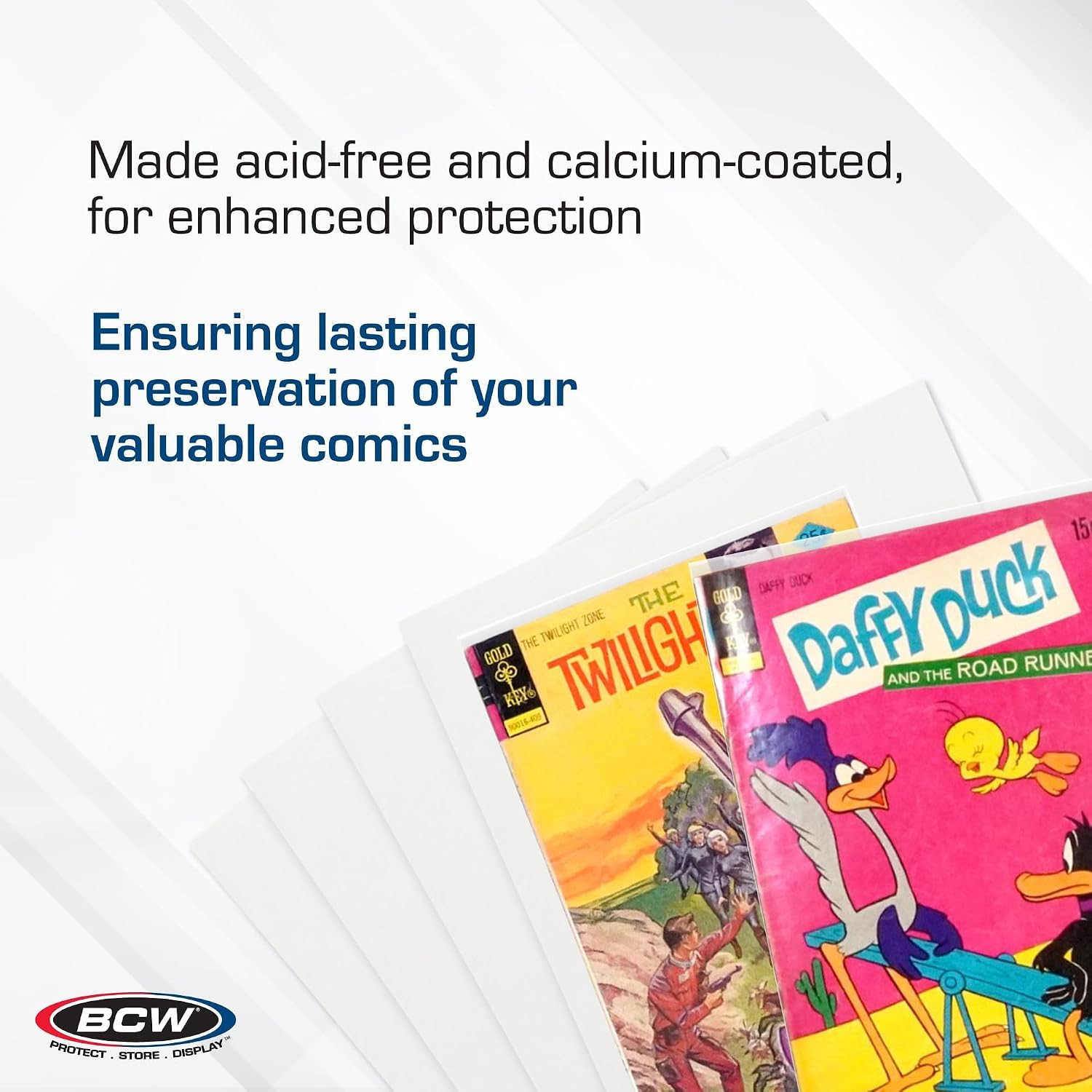 BCW Regular Comic Backing Boards | 100 Count Each | Acid-Free Storage Solution f
