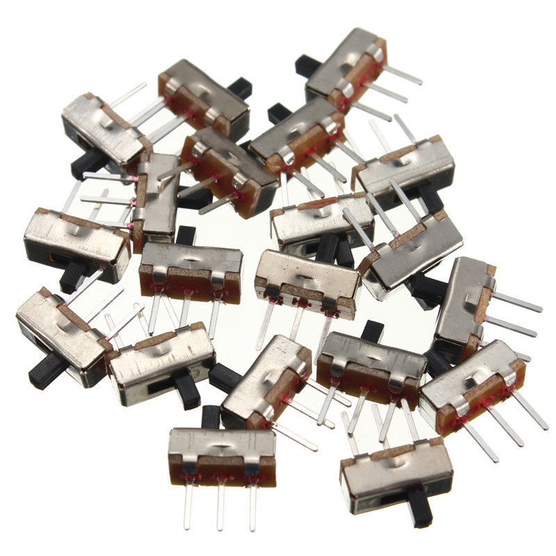 20PCS SS12D00G3 2 Position SPDT 1P2T 3Pin PCB Panel Mini Vertical Slide Switch