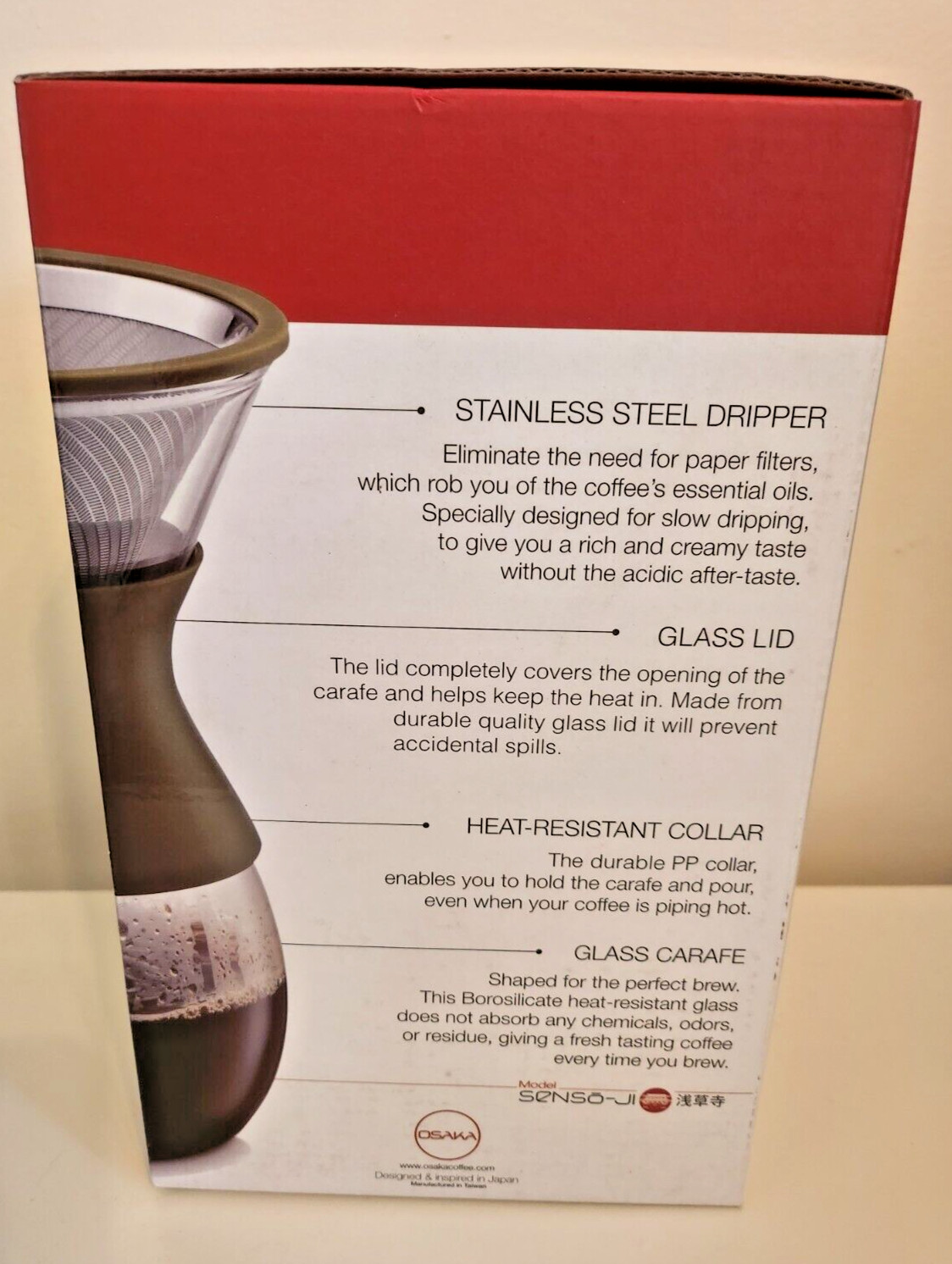 Osaka Drip Carafe- NEW Free shipping