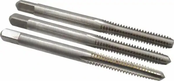 A1 467-00632 6-32 NC Carbon Tap Set 3PC Taper Plug & Bottom Carbon Steel