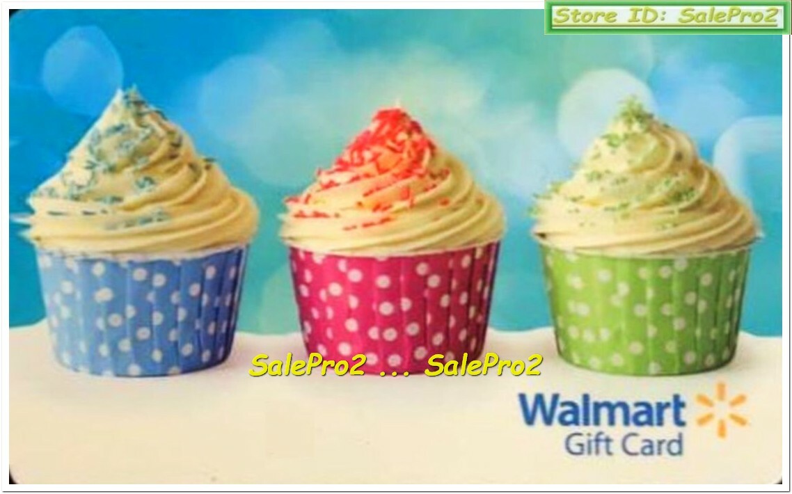 WALMART USA HAPPY BIRTHDAY HOMEMADE CUPCAKES US RARE COLLECTIBLE GIFT CARD