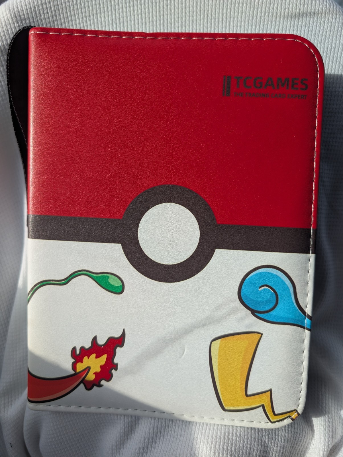 Pokemon Card Binder, 4 Pocket Pokeball Charmander Bulbasaur Squirtle Pikachu