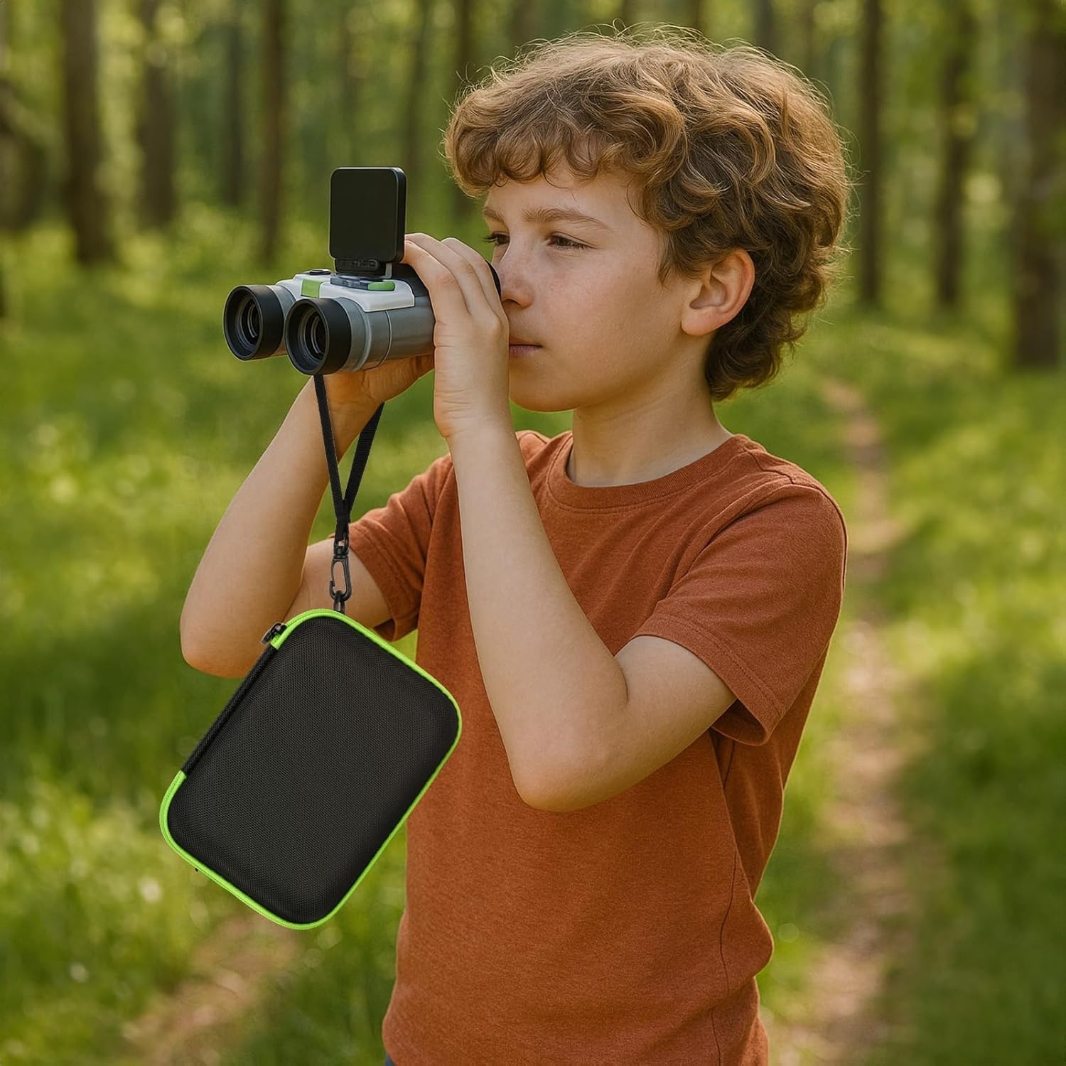 Zippered Storage Organizer for LeapFrog Binoculars with Shoulder Strap & Handle