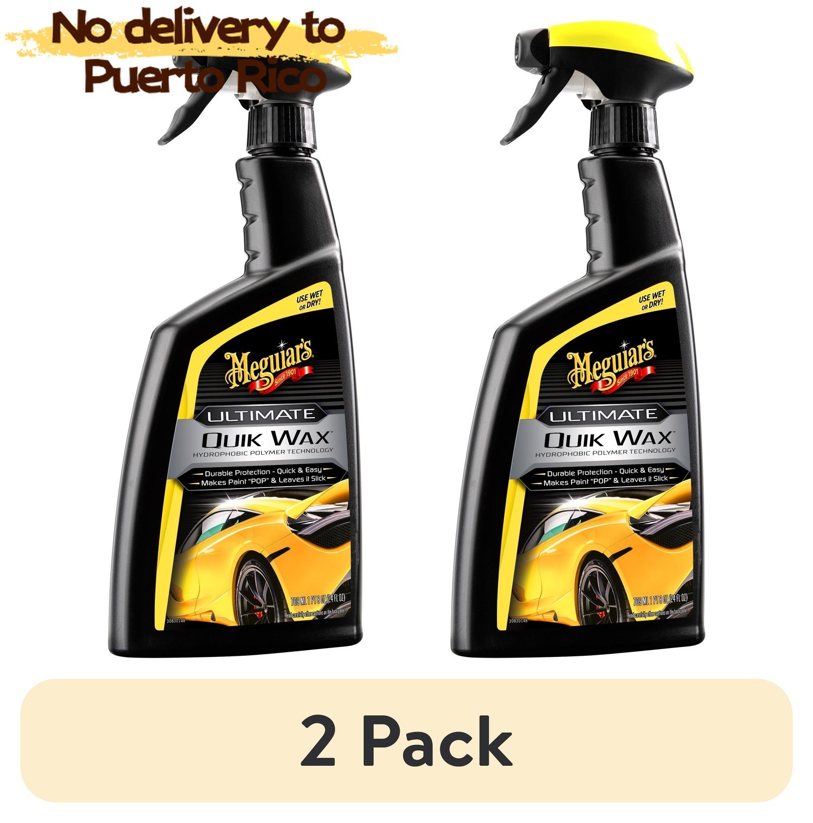 (2 pack) Meguiar's Ultimate Quik Wax, G200924 new