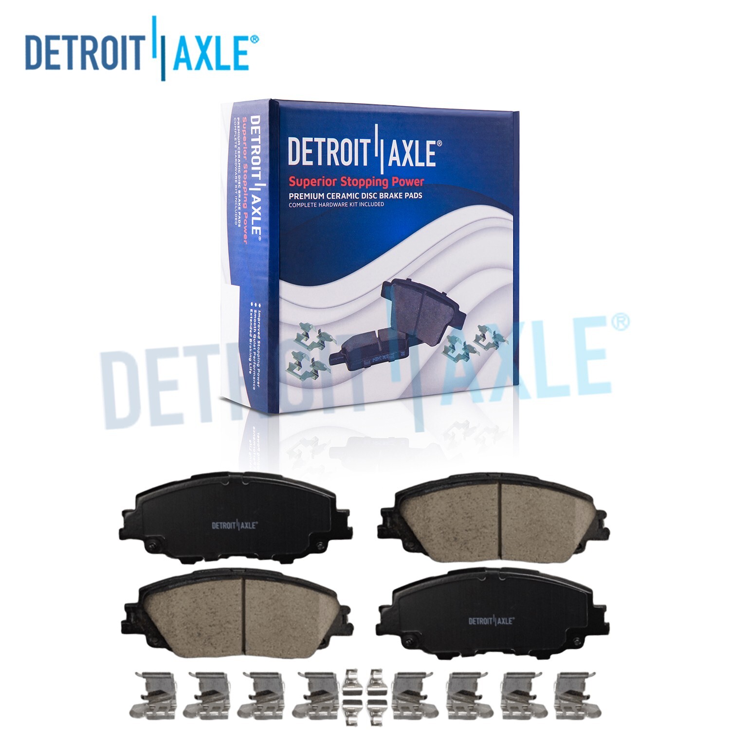 Pair Front Ceramic Disc Brake Pads w/ Hardware for Toyota Corolla Prius Prime
