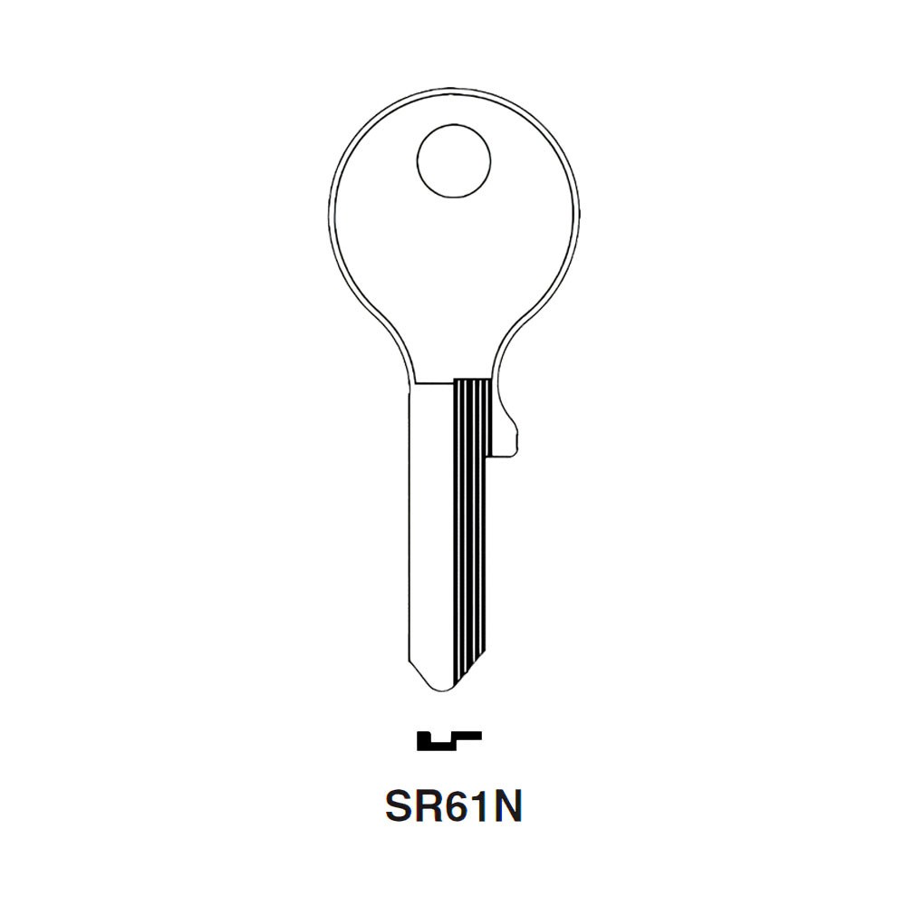 SR61N Key Blank Nickel