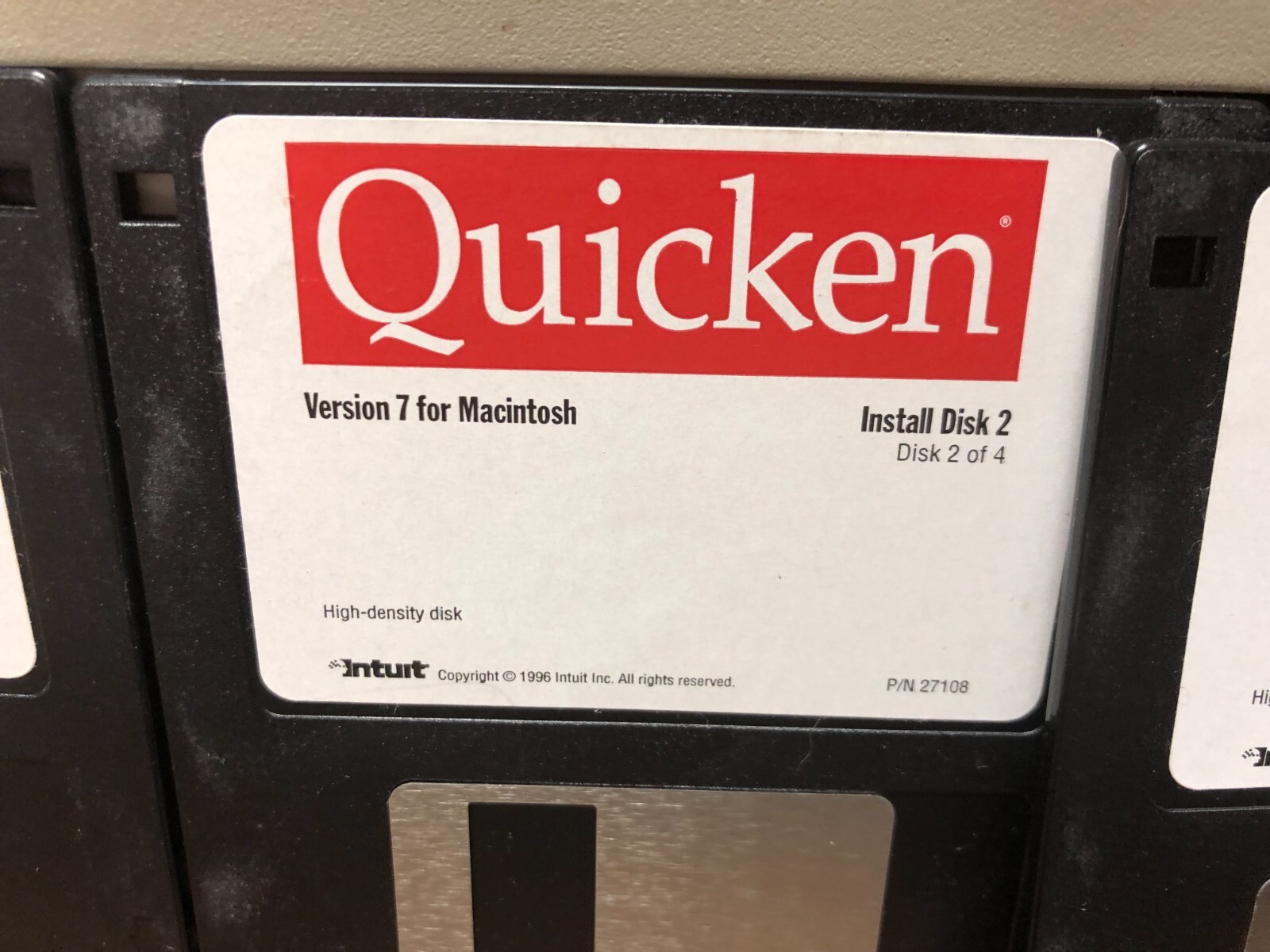 Quicken Version 7 Software 3-1/2" disks - vintage Mac software