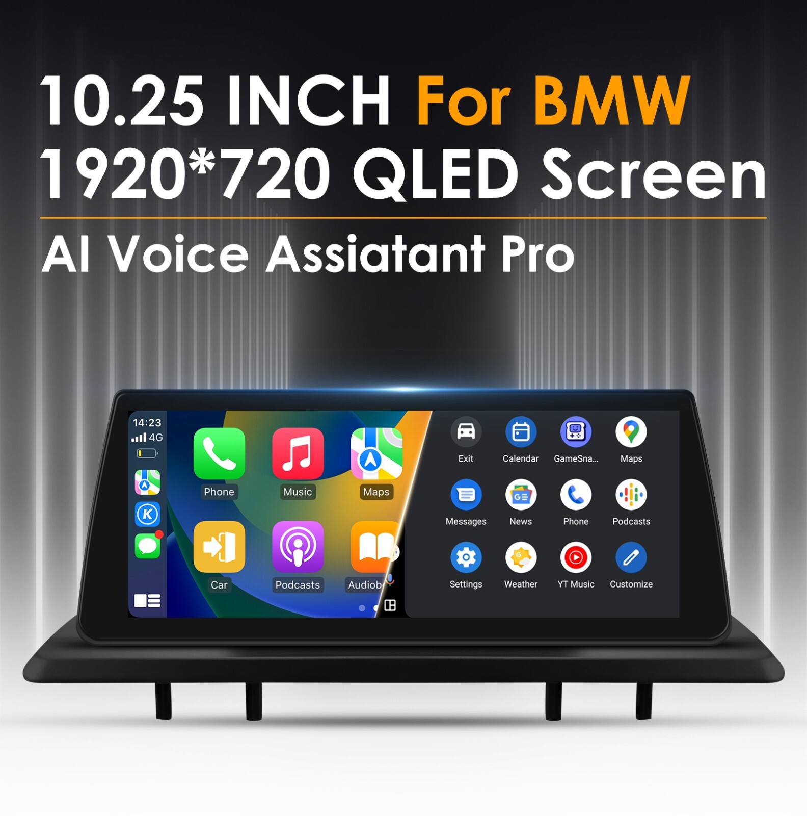 For BMW 1er E87 E88 E81 E82 CIC Carplay Sterep Navi GPS Android 13 MP3 2+32GB BT