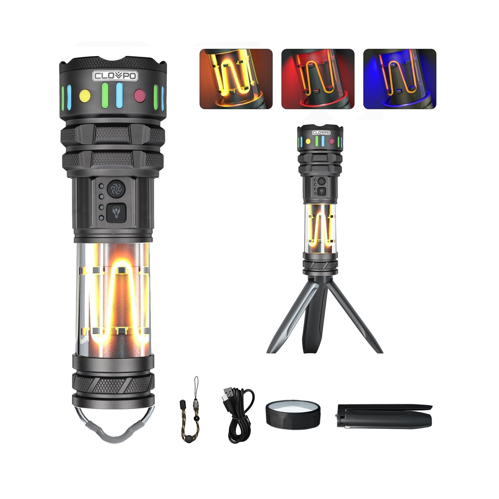 Rechargeable Camping Flashlight Tactical Flashlight, 11 Modes M... USA FAST SHIP