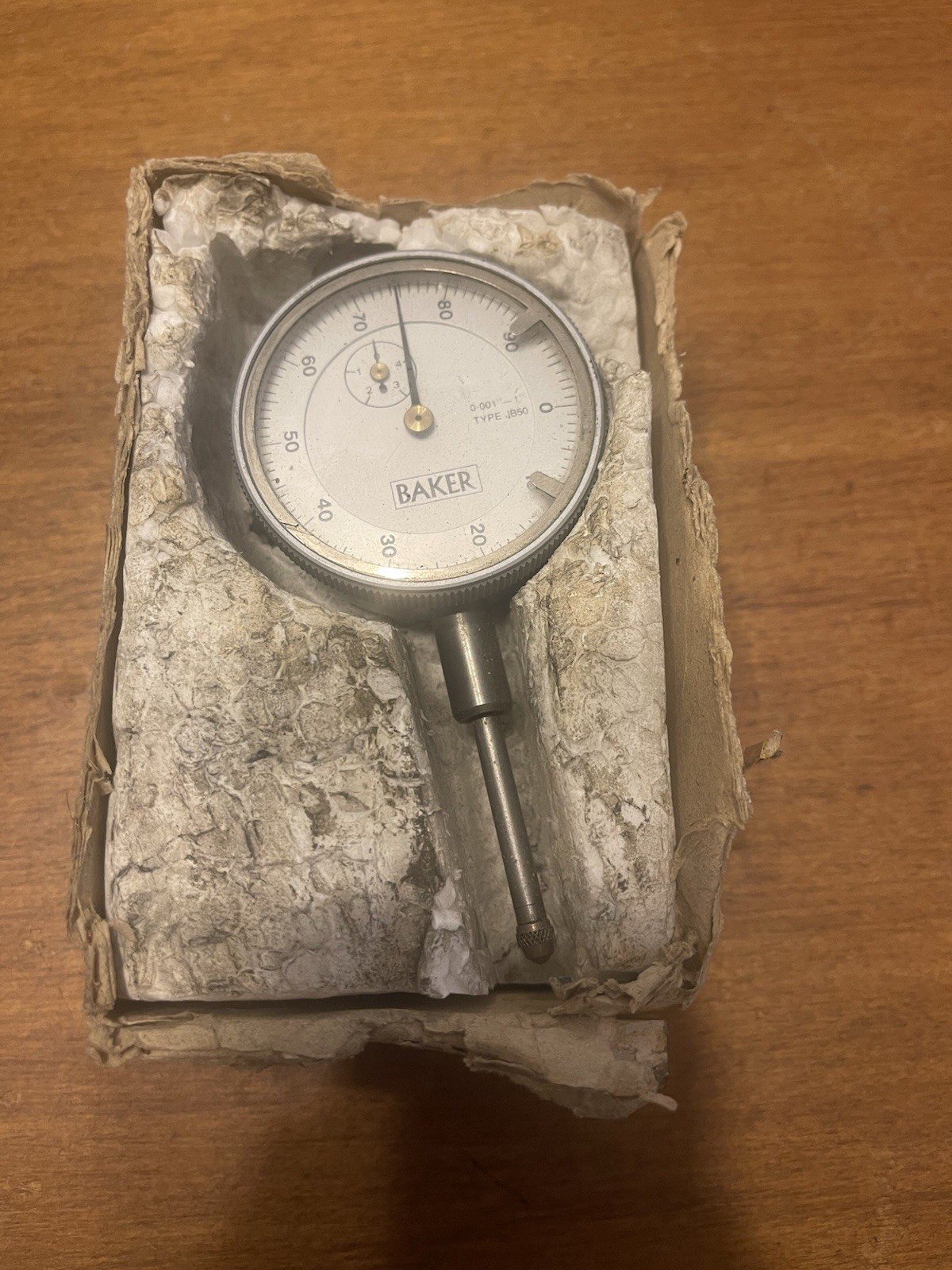 Baker Type JB50 Dial Indicator 1" Range, 0.001" Grad