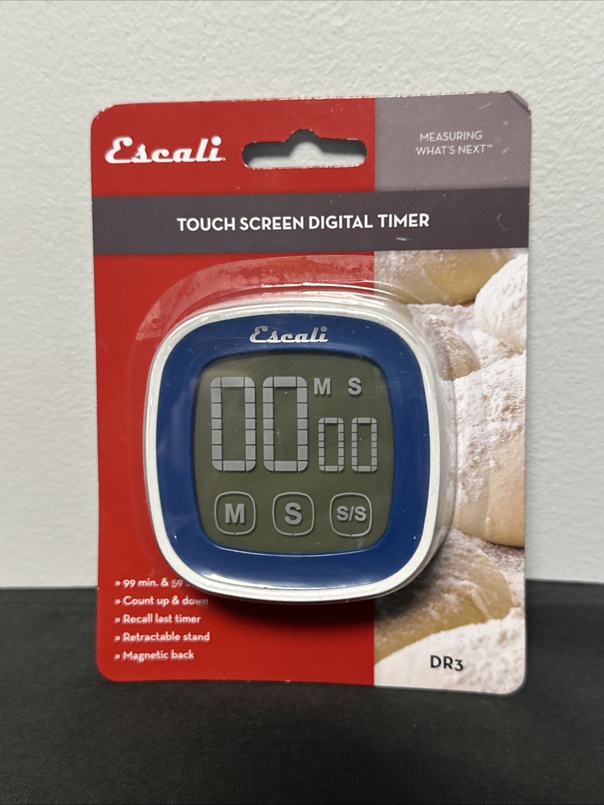 Escali Touch Screen Digital Timer - DR3 - Blue - NEW