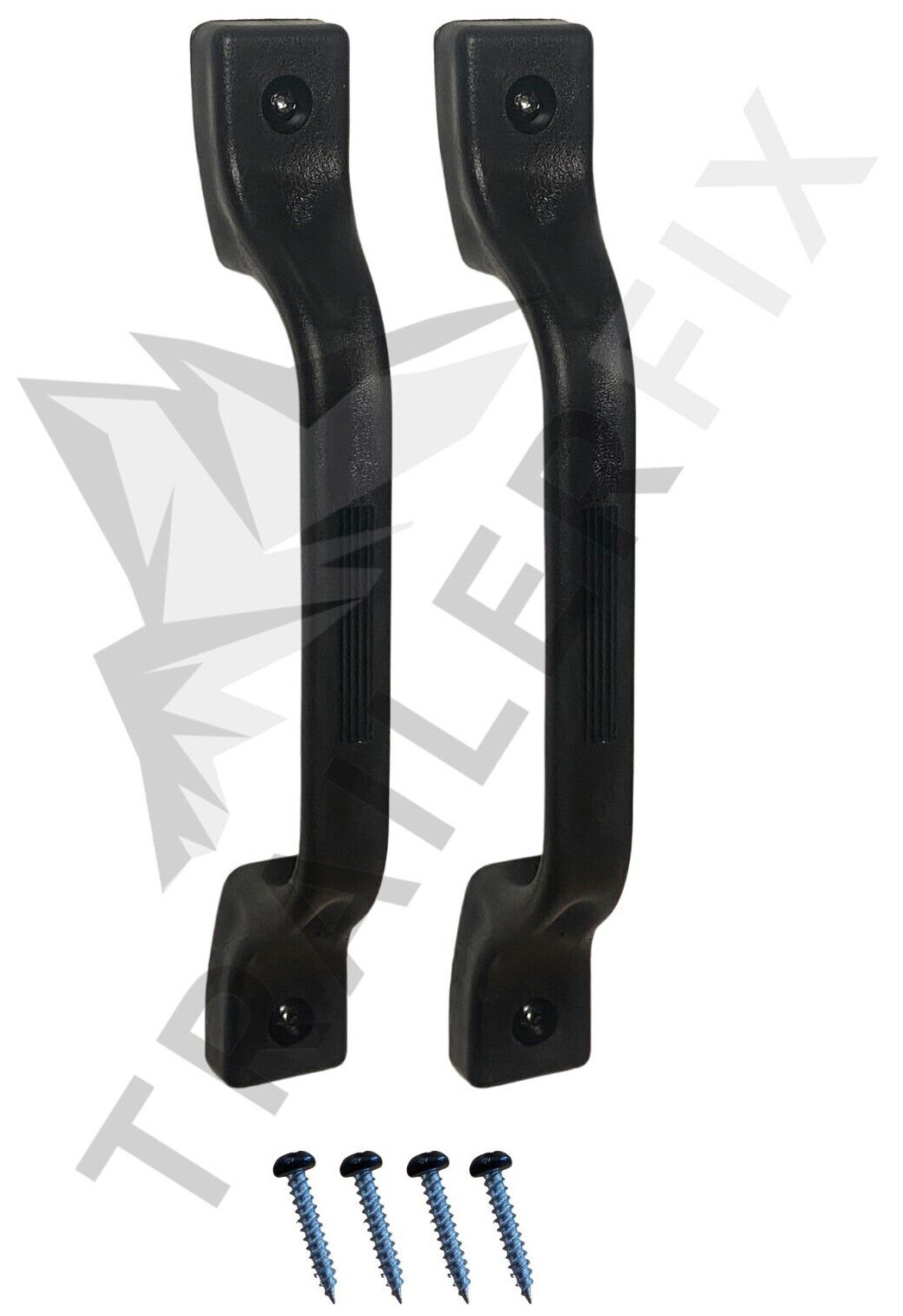 2 Piece | 9-1/4" Black Plastic Grab Handle | Entry Door Assist Bar | RV Trailer