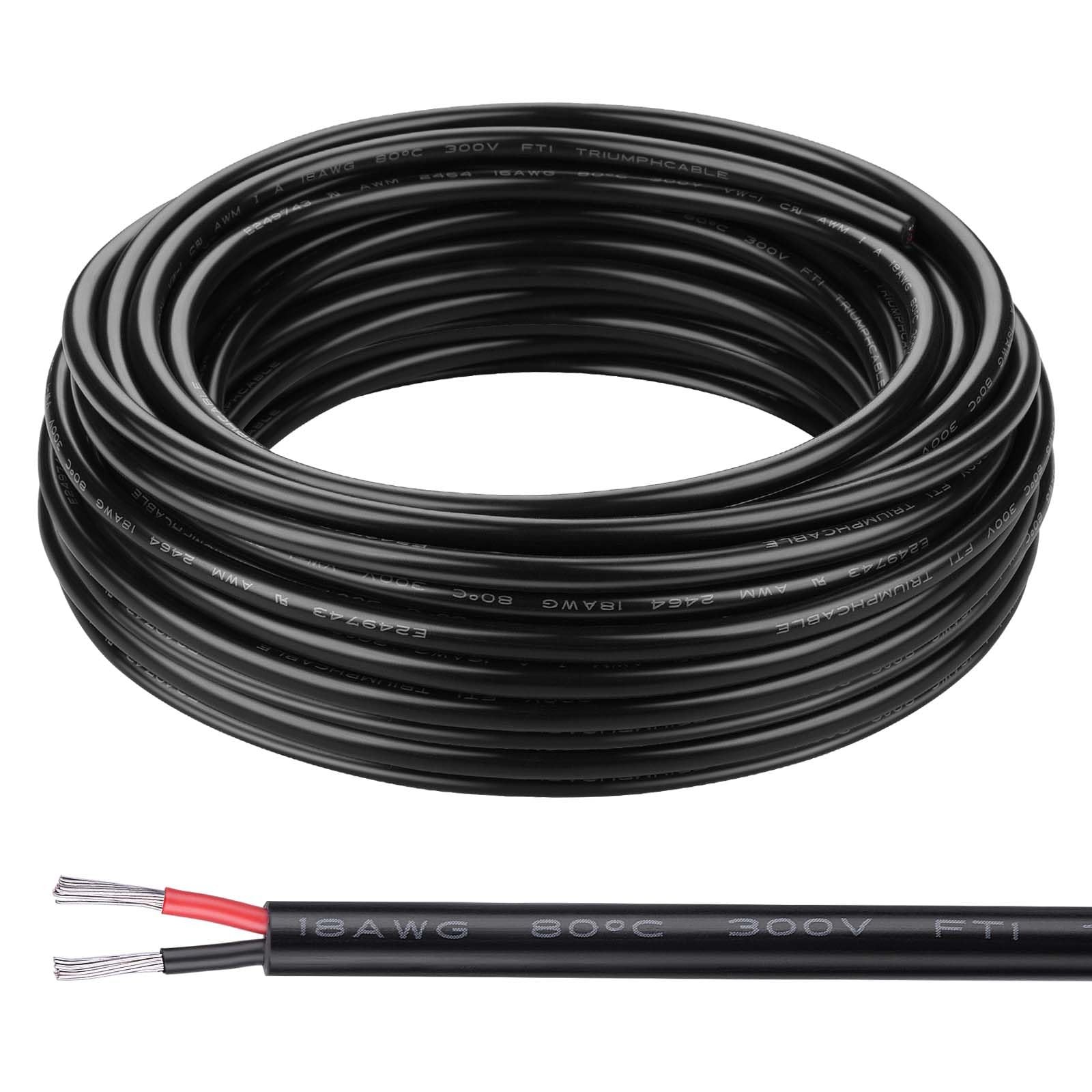 18 Gauge Wire 2Conductor Electrical Wire 18AWG Electrical Wire Stranded PVC Cord
