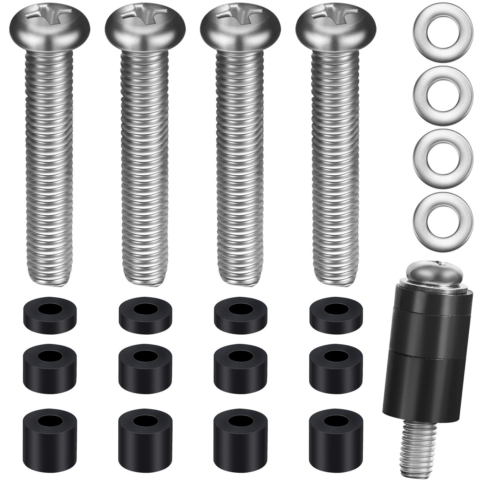 M8 Screws for Samsung TV – Extra Long Bolts Adjustable M8, Silver