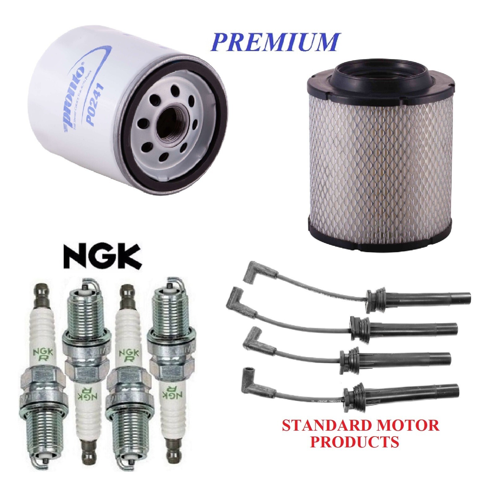 Tune Up Kit Filters Wire Spark Plugs Fit DODGE SX 2.0 L4; 2.0L 2003-2005