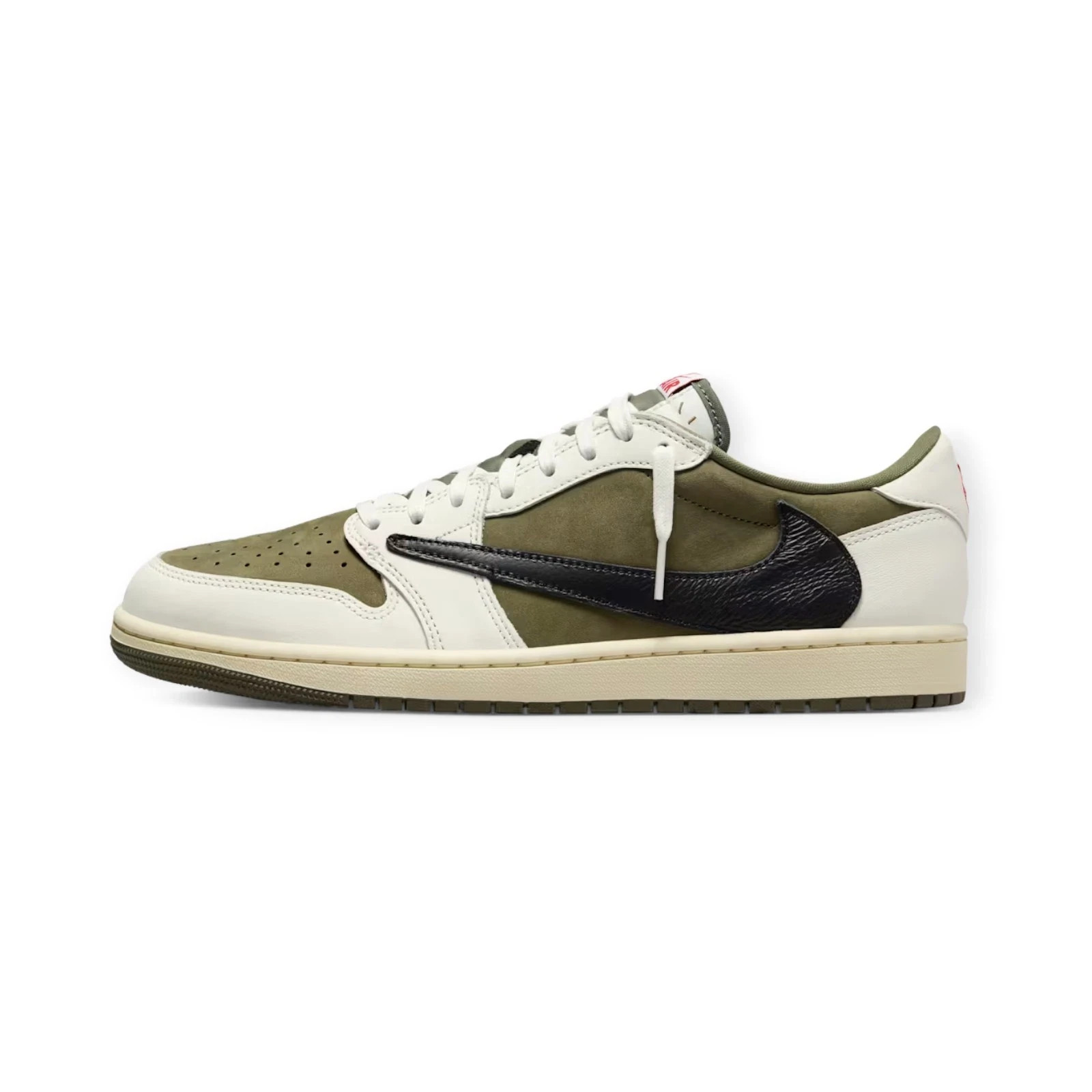 Nike Air Jordan 1 Low x Travis Scott Reverse Olive White Black Unisex Casual Sne