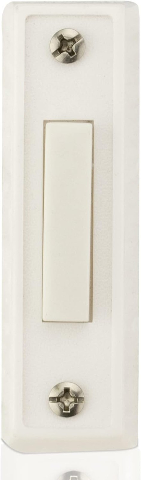 Unlighted Doorbell Button, 1-Pack, White