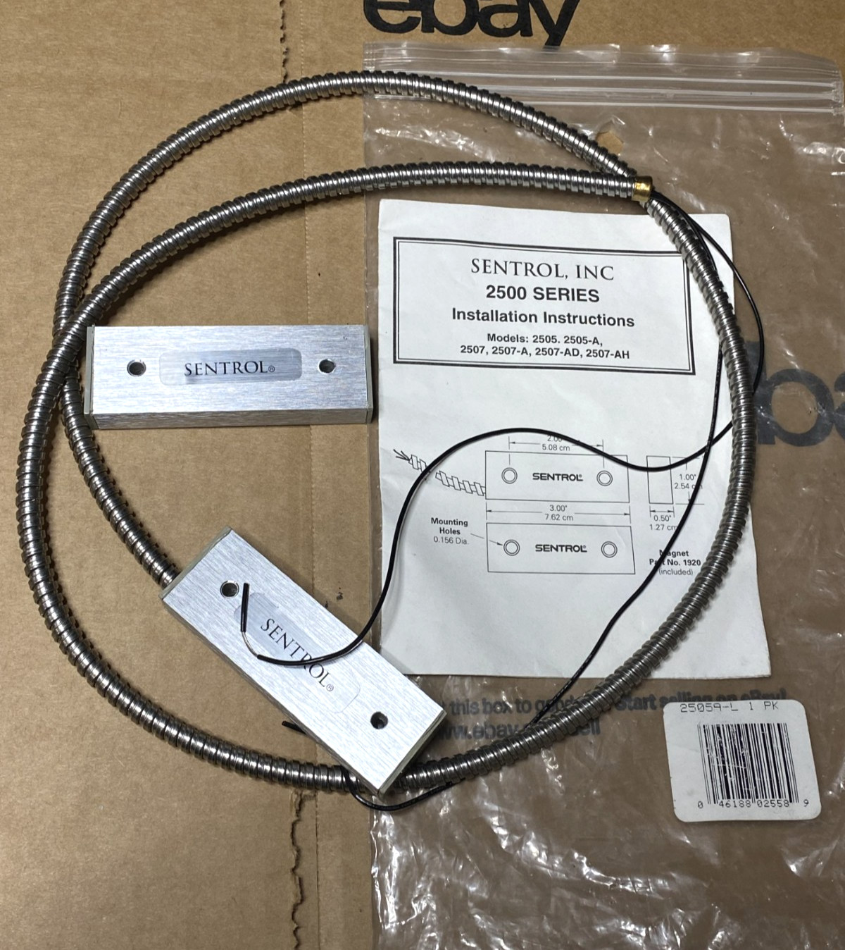 Sentrol 2505A-L 2500 Series Surface Mount Door Magnetic Contact 2505A-L