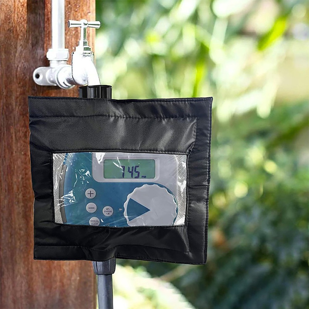 Outdoor Hose Timer Protector Cover with Transparent Window for Easy View