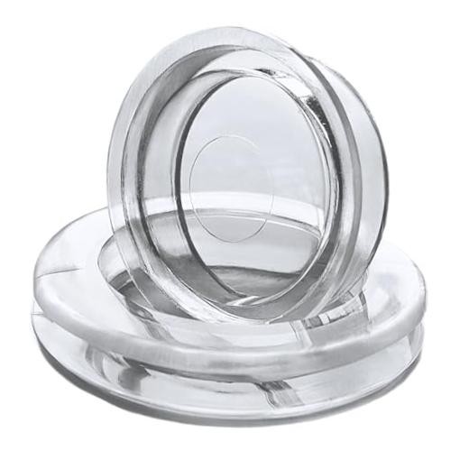 1 Set of 2 Inch Patio Table Umbrella Hole Ring & Cap Set 2" Clear (1 Set)
