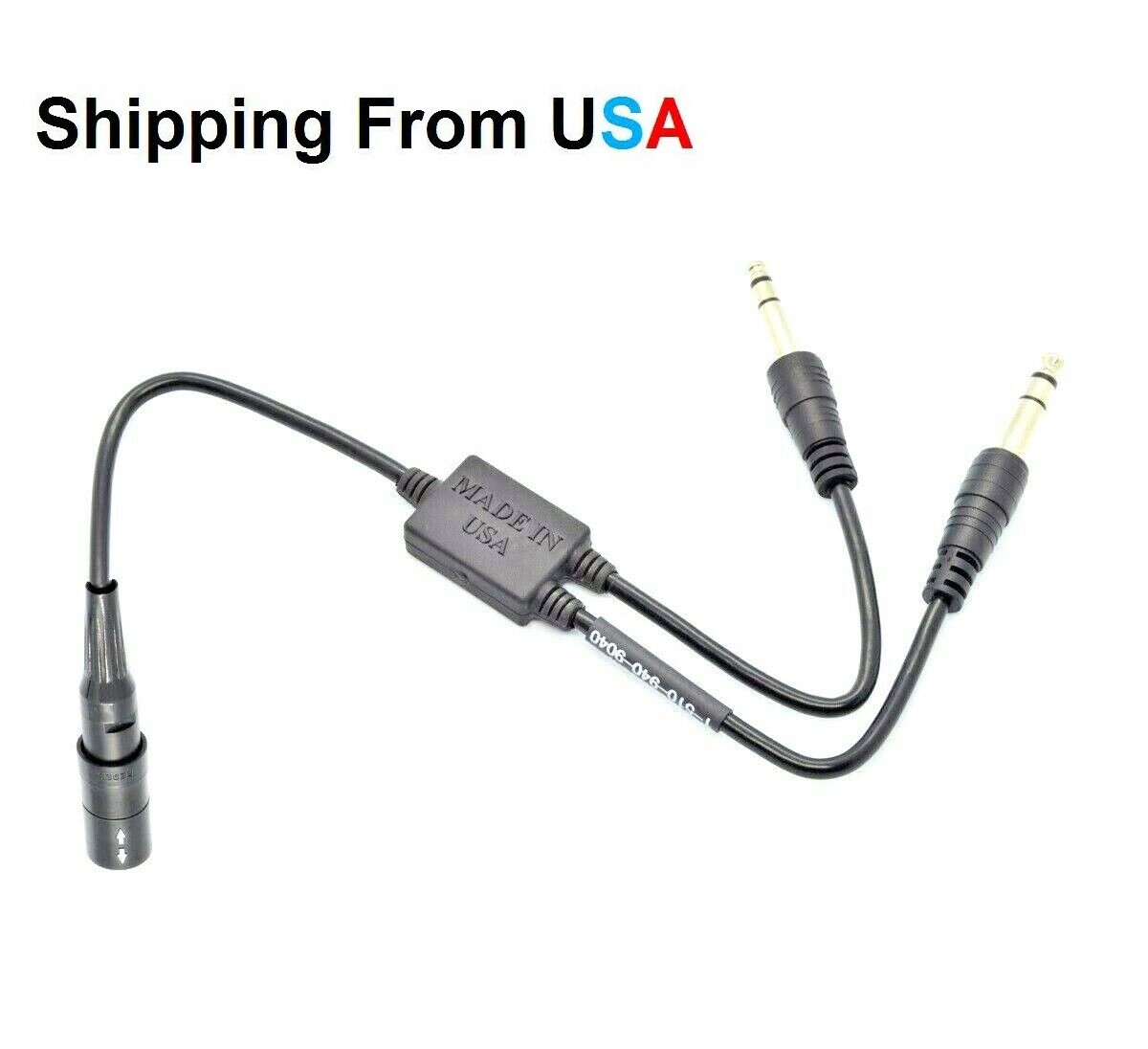 BOSE (6pin) TO GENERAL AVIATION HEADSET ADAPTER, BOSE HEADSET TO Dual Plug GA