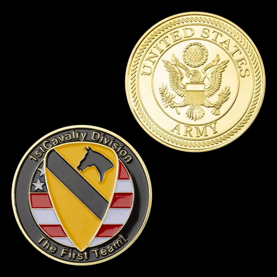 Army 1st Cavalry Division Challenge Coin Military Collectable Armed Forces 1-pc