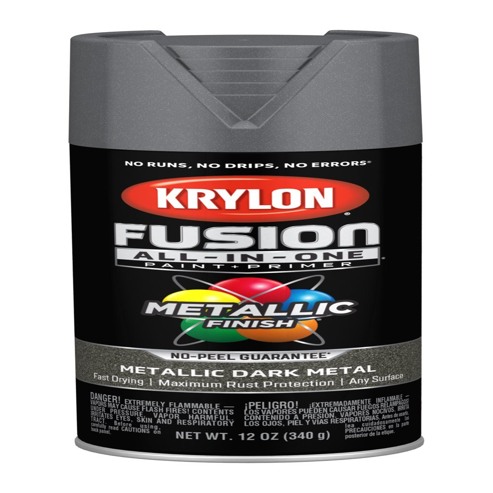 Krylon Dark Metal Silver All-purpose Spray Paint Metallic Indoor/outdoor 12 Oz.