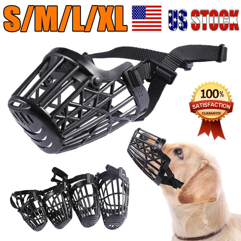 Cage Mouth Pet Dog Mouth Cover Prevents Barking and Biting Easily Clean Black US