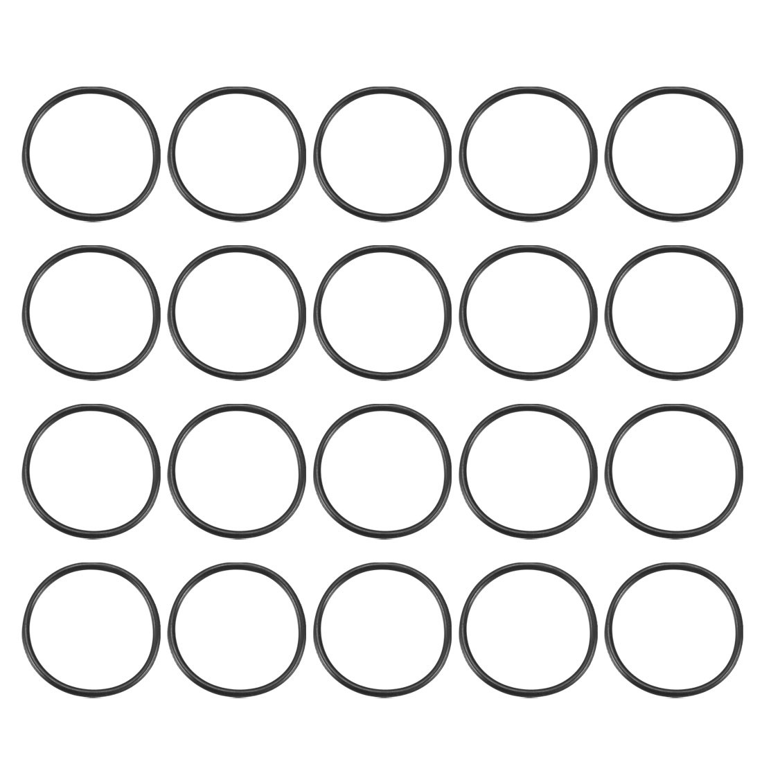 20 Pcs Black 25 x 1.5mm Nitrile Rubber O Ring NBR Oil Sealing Grommets