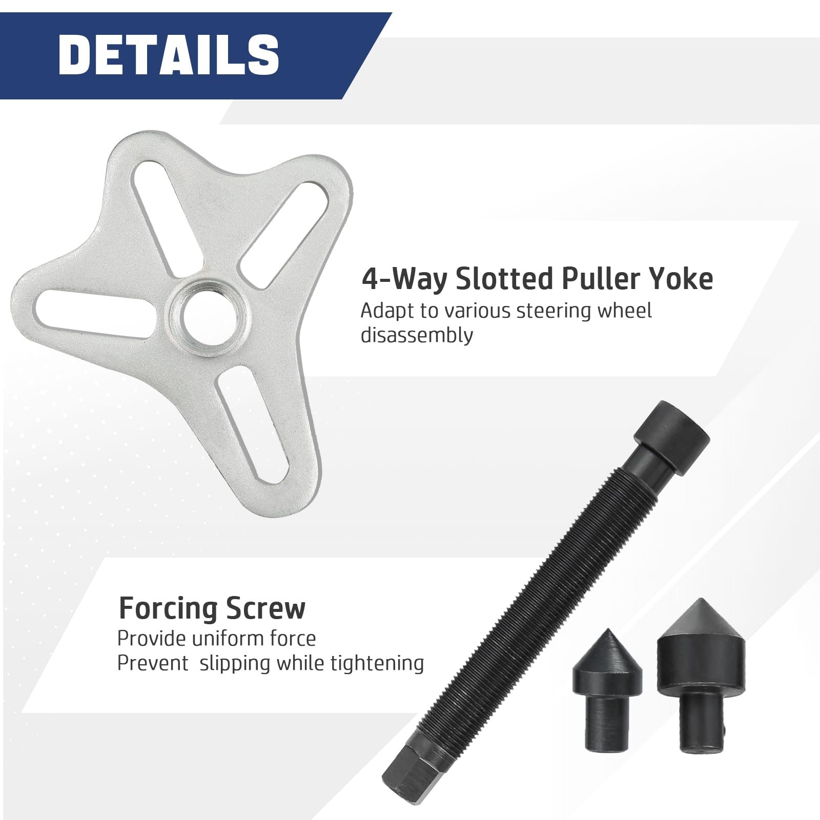 46PCS Harmonic Balancer Puller Set, Steering Wheel Puller Kit Steering Wheel ...