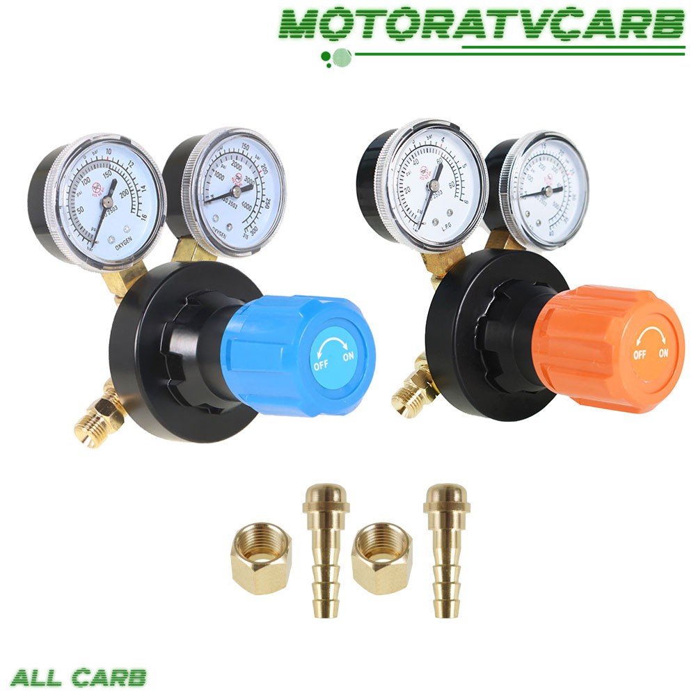 ALL-CARB 1PC Oxygen And Propane Regulators Oxygen CGA-540 / Acetylene CGA-510